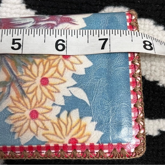 Mlavi Vegan Leather Boho Floral Flat Wallet - Picture 5 of 7